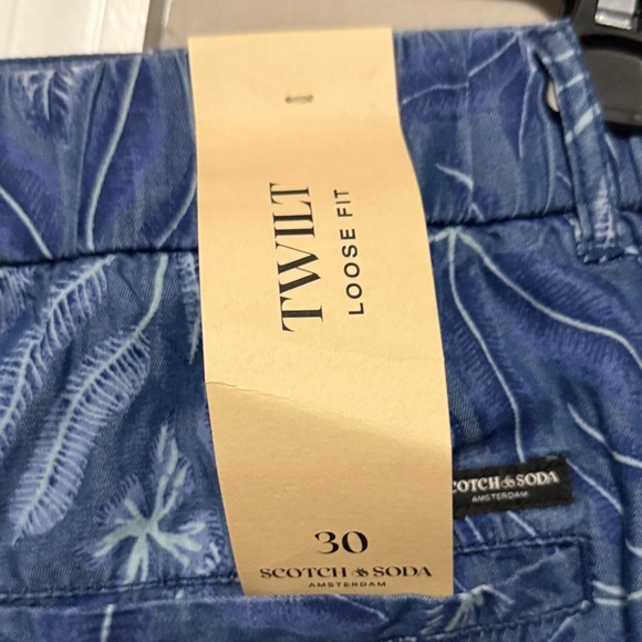 Scotch & Soda Blue Patterned Hybrid Shorts NWT Size 30 - Picture 3 of 10